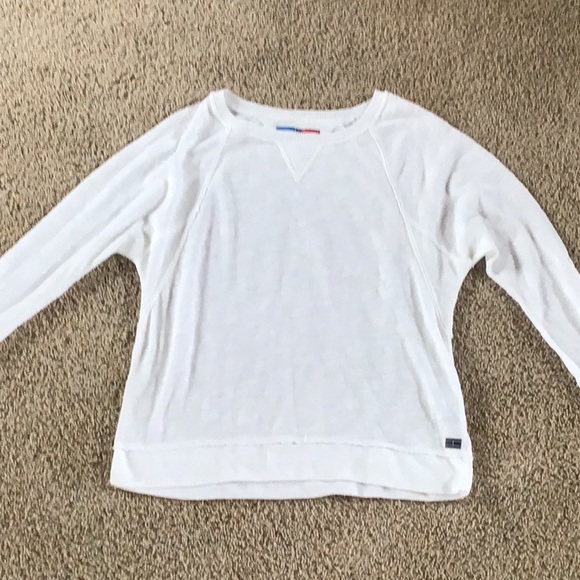 Tommy Hilfiger Sweaters - Tommy Hilfiger white long sleeve shirt